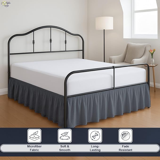 Cottington Lane Ruffled Bed Skirt Queen Size - Image 3