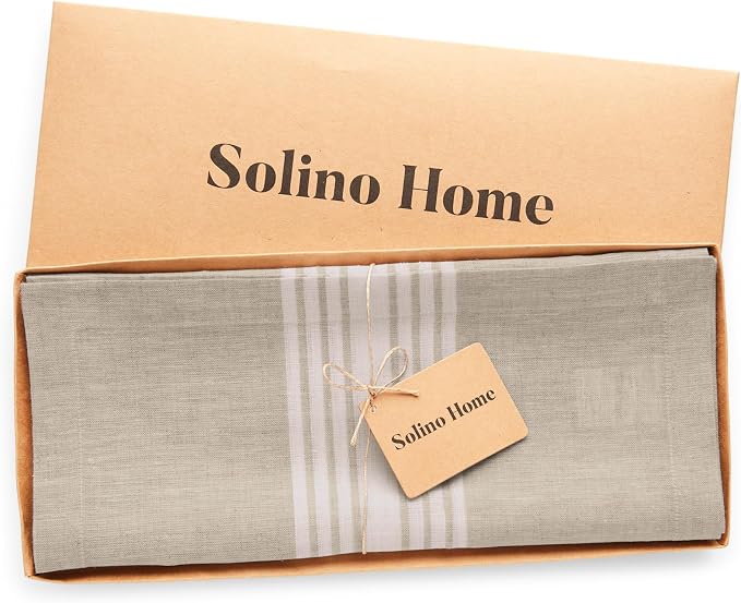 Solino Home Stripe Linen Table Runner 36 Inches - Image 6
