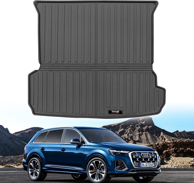 Custom for 2017-2025 Audi Q7 SQ7 Cargo Mats Trunk Liner All Weather TPE - Image 3