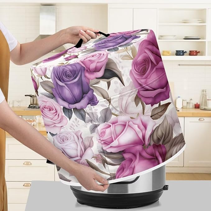 Rose Dust Cover for 8 qt Air Fryer & Pressure Cooker Kitchen Appliance - Image 4