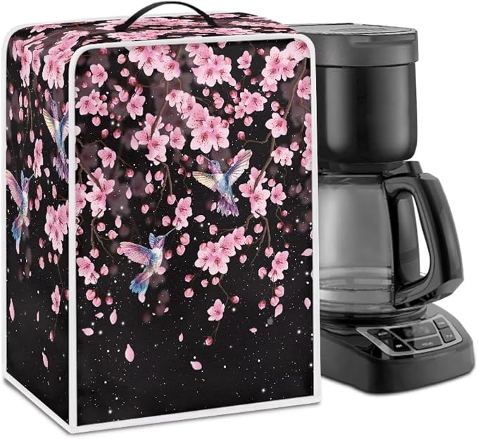 Coffee Maker Cover Hummingbird Cherry Blossom Coffee Maker Cover by Unknown