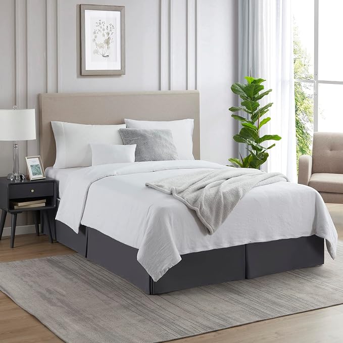 Nestl Dark Gray Full Bed Skirt - Image 4