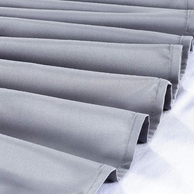 MEILA Wrap Around Bed Skirt Three Fabric Sides Elastic Dust Ruffled 14 Inch - Image 6