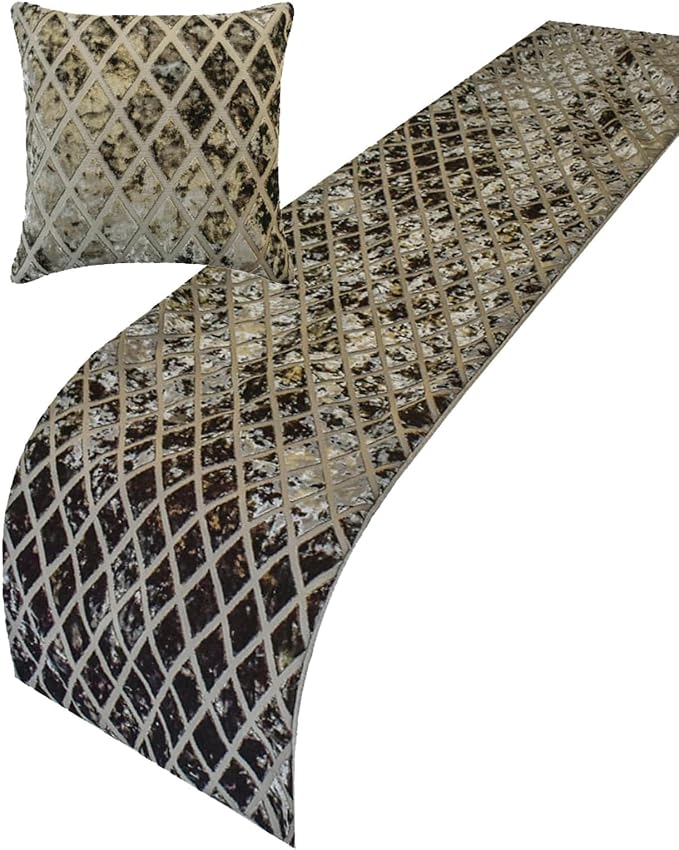 The HomeCentric King/Queen/Twin Grey Decorative Bed Runner Twin 53"x18" Bed - Image 4