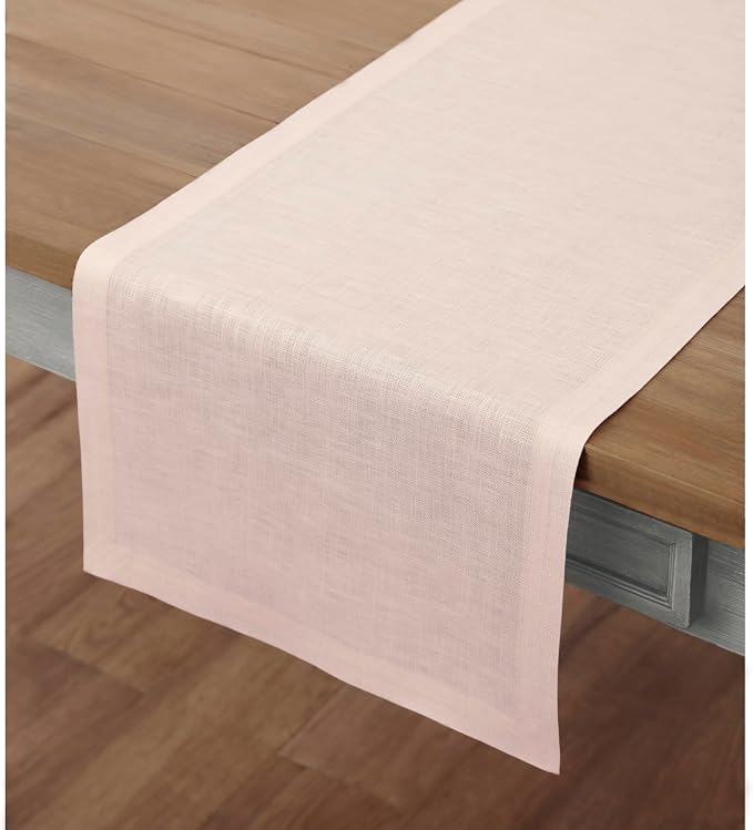 Solino Home Linen Pink Table Runner 60 Inches - Image 2