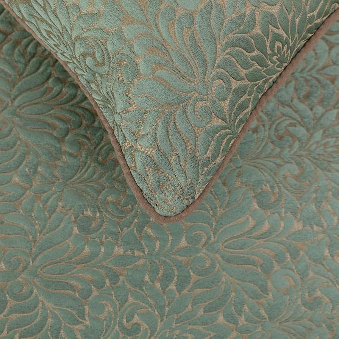 The HomeCentric King/Queen/Twin Blue & Beige Decorative CA King 86"x18" Bed - Image 3