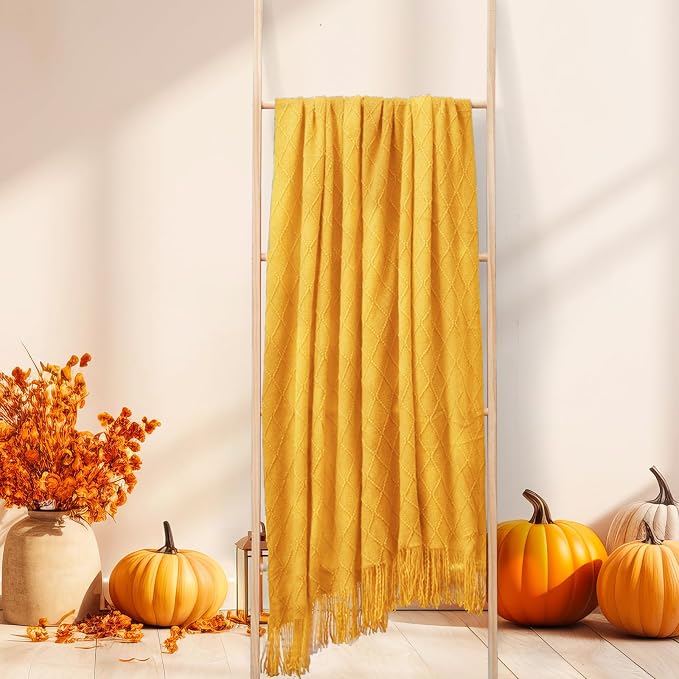 inhand Knitted Fall Throw Blanket - Image 5