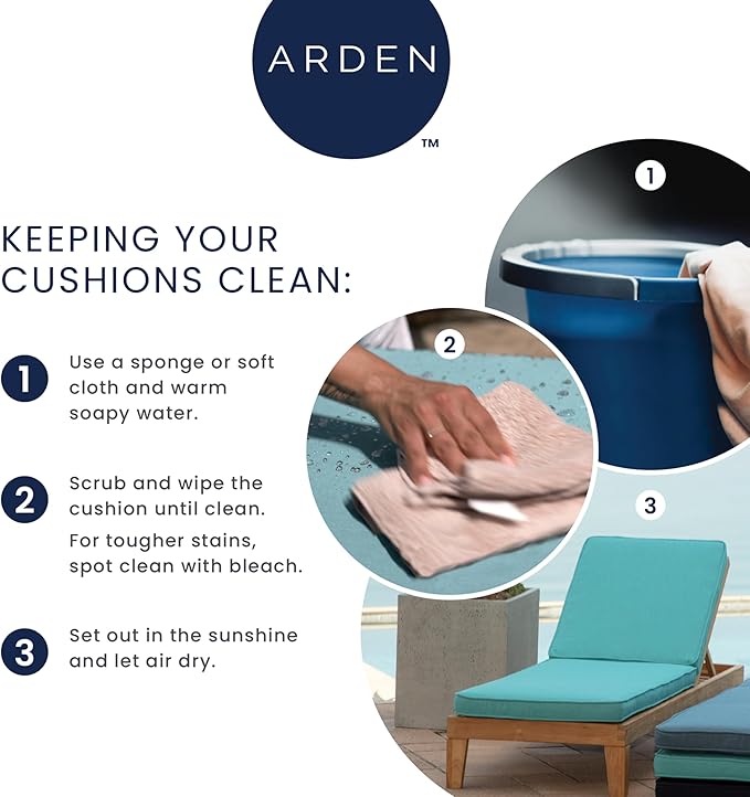 Arden Outdoor Deep Seat Cushion Set, 24 in x 24 in, Weather-Proof, Rain-Proof - Image 10