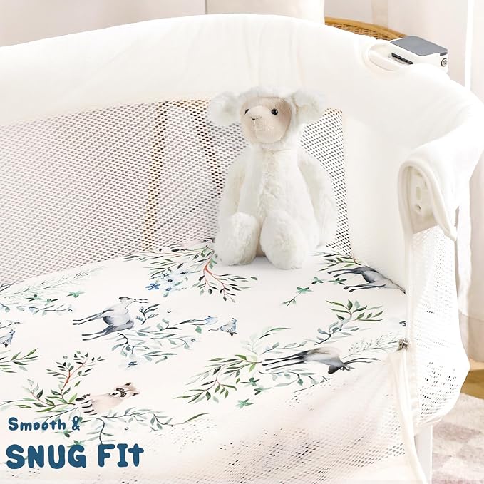 Stretchy Ultra Soft Fitted Bassinet Sheet Set 3 Pack, Universal Fit - Image 4