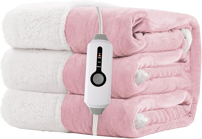Electric Heated Blanket Throw Size 50"x60" by RALYSUN