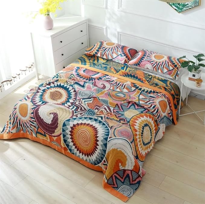 Cotton Throw Blanket for Couch 100% Cotton Blankets for Bed - Image 8