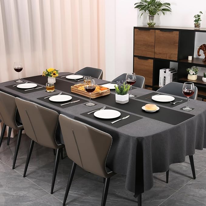 Table Runners 55 Inches Long, Dual-Sided Faux Leather Farmhouse Table Runner - Image 6