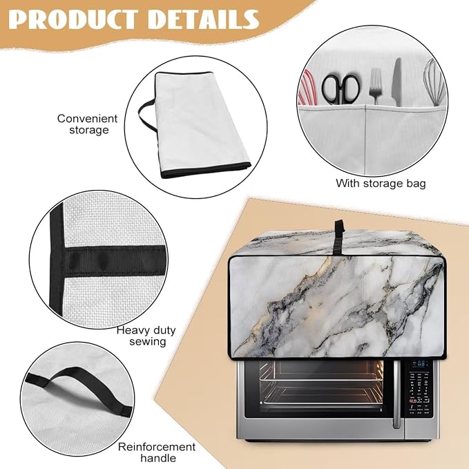 Toaster Oven Dust Cover Washable Fabric Convection Oven Cover Protector - Image 5