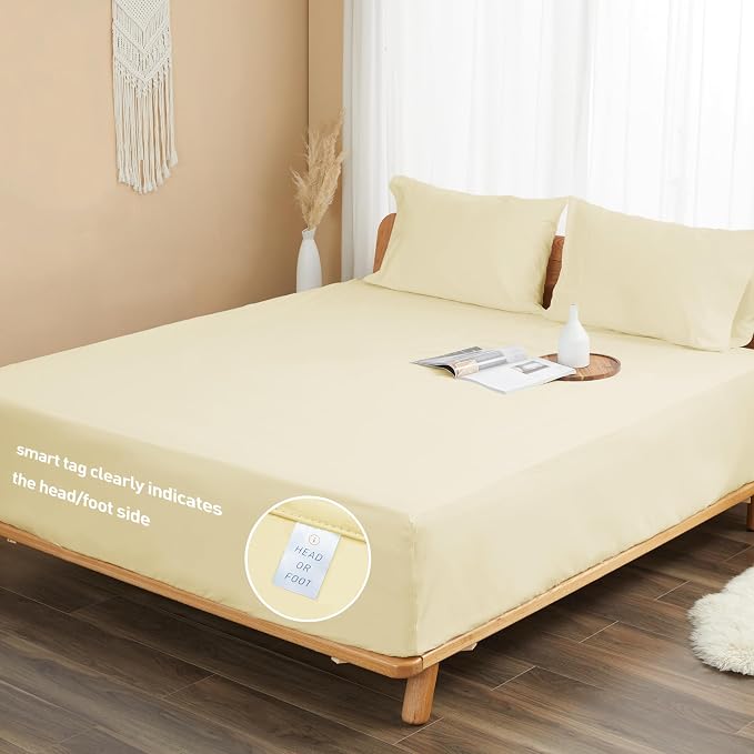 Sunflower California King Fitted Sheet, 1-Piece Extra Deep Pocket Fitted Bottom - Image 7