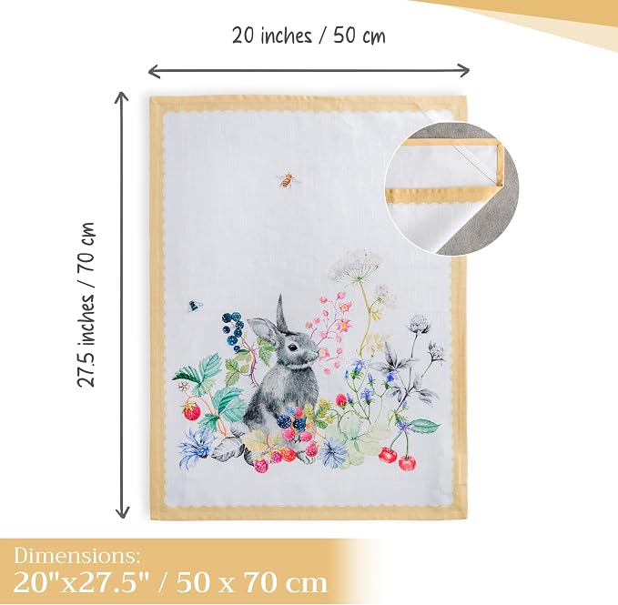 Maison d' Hermine Kitchen Towels Set of 3 100% Cotton 27.50" x 20" Reusable - Image 4