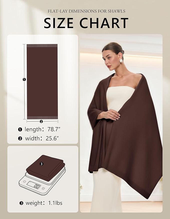 PULI Women's Pashmina Shawl Wraps - Image 6