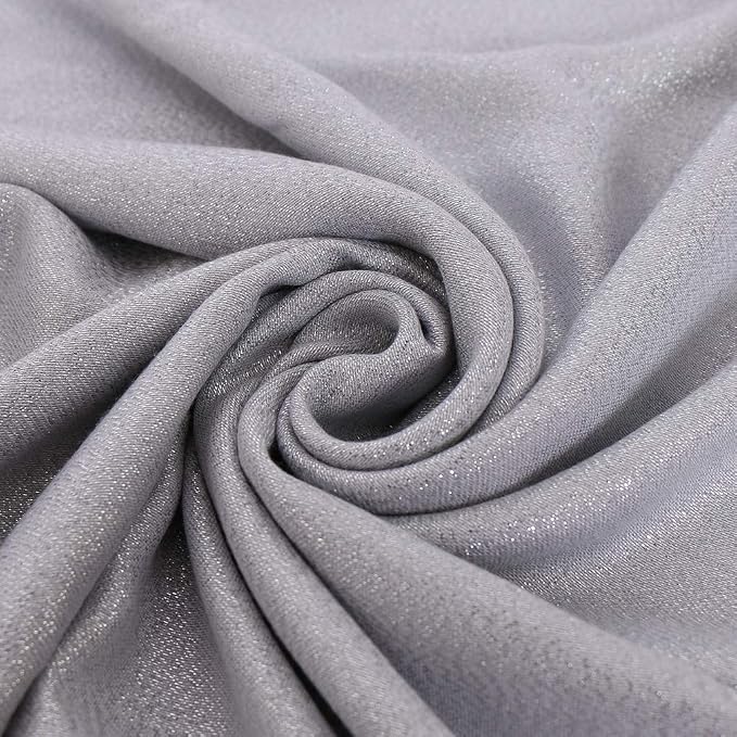 LMVERNA Women's Sparkling Metallic Soft Pashmina Shawls and Wraps Scarf in - Image 4
