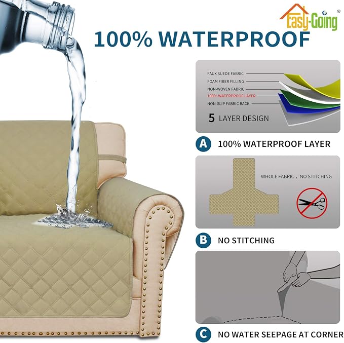 Easy-Going Sofa Slipcover Waterproof Couch Cover - Image 3