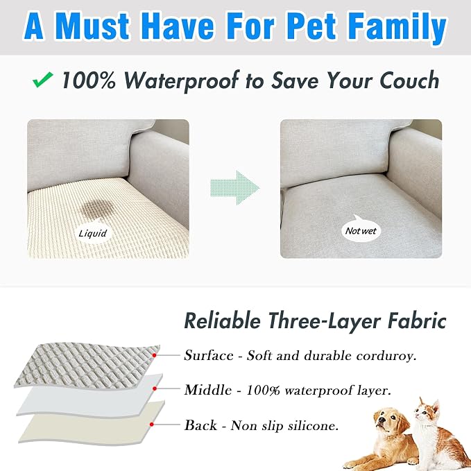 Couch Arm Covers, Sofa Arm Covers, Waterproof Armrest Cover - Image 3