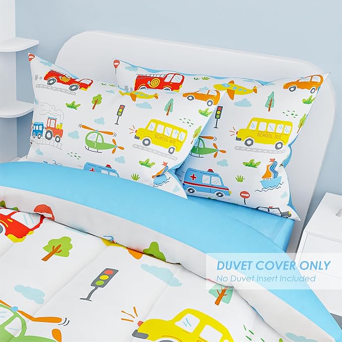 SANDJEST Transportation Duvet Cover Sets Full Size - Image 5