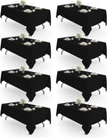 Pureegg Rectangle Table Cloth 60" x 102" – 8 Packs, Durable Polyester by Pureegg