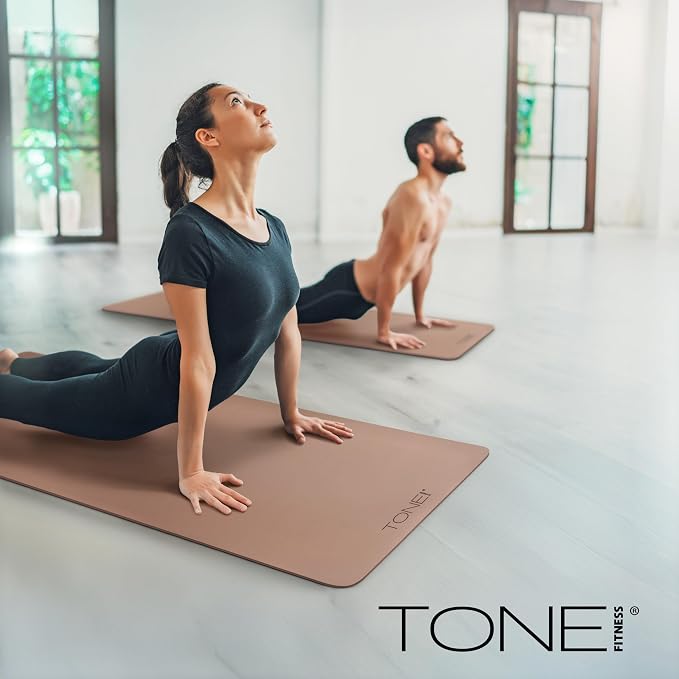 TONE Fitness Yoga Mat 1/4" Thick Non Slip Exercise & Pilates Mat - Image 8