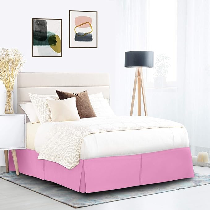 Nestl Light Pink Bed Skirt Cal King Size - Image 9