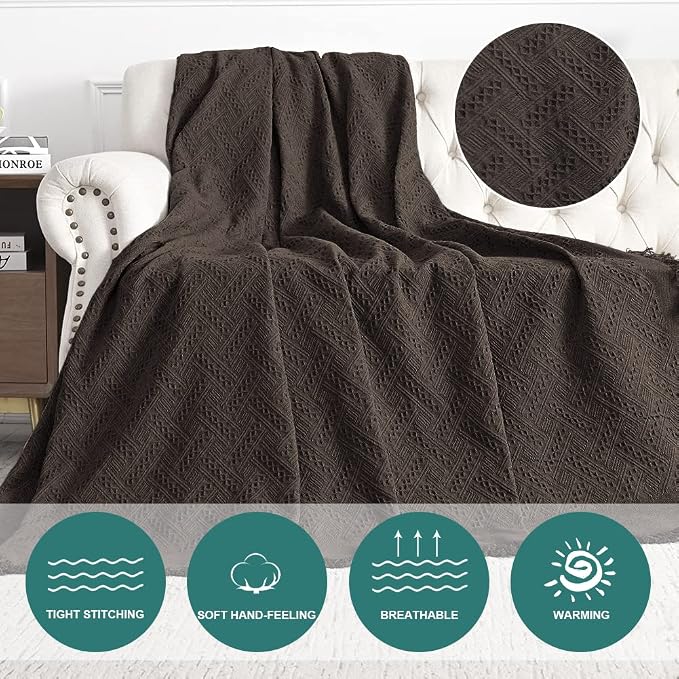 MYSKY HOME Couch Cover Chocolate Sofa Covers - Image 3