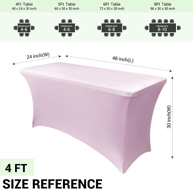 Obstal 4Ft Stretch Spandex Table Cover - Image 4