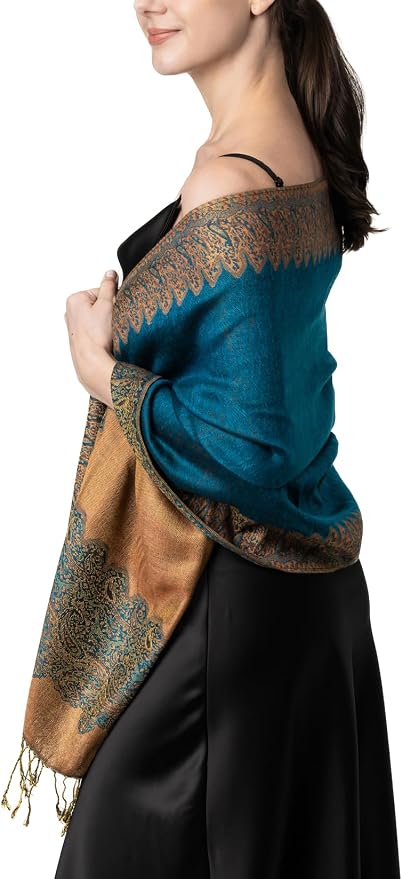 Achillea Big Paisley Pashmina Shawl Wrap - Image 2
