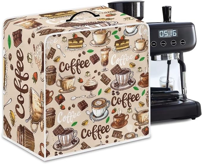 Coffee Maker Covers Coffee Print Dust Cover - Image 4
