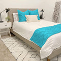 Bed Runner Set - 100% Pure Cotton 800 Thread Count - Luxury 1 Pinch Pleated Bed by Unknown