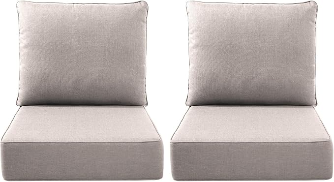 Luxury Outdoor Seat Cushion Set-22 x 24 x 6 Inch Outdoor Chair Cushions by NatureComfyOutdoorFurniture