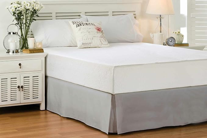 Queen Size Bed Skirt 600 TC Egyptian Cotton 18 Inch Drop Easy Fit by WHITECOTTONWORLD