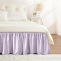 RIMELA Lavender Purple Bed Skirt King Size 18 Inch Drop, Wrap Around Elastic by RIMELABedSkirt