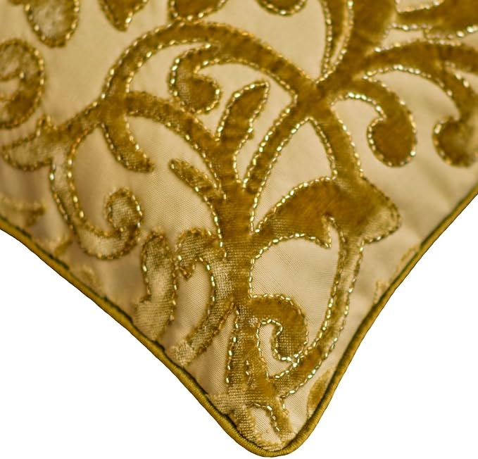 The HomeCentric King/Queen/Twin Beige Gold Decorative Bed Runner Full 68"x18" - Image 6