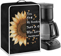 Mumeson Sunflower Black Coffee Maker Cover, Waterproof Dust Cover by Mumeson