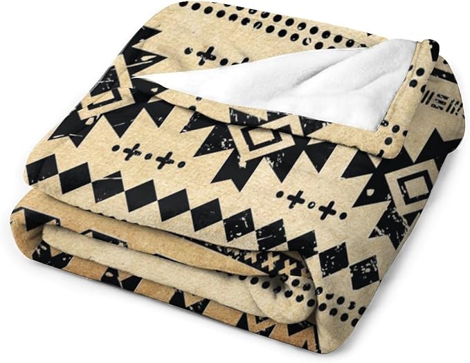 Tribal Aztec Throw Blanket, Southwestern Native Blanket, Vintage Ethnic - Image 3