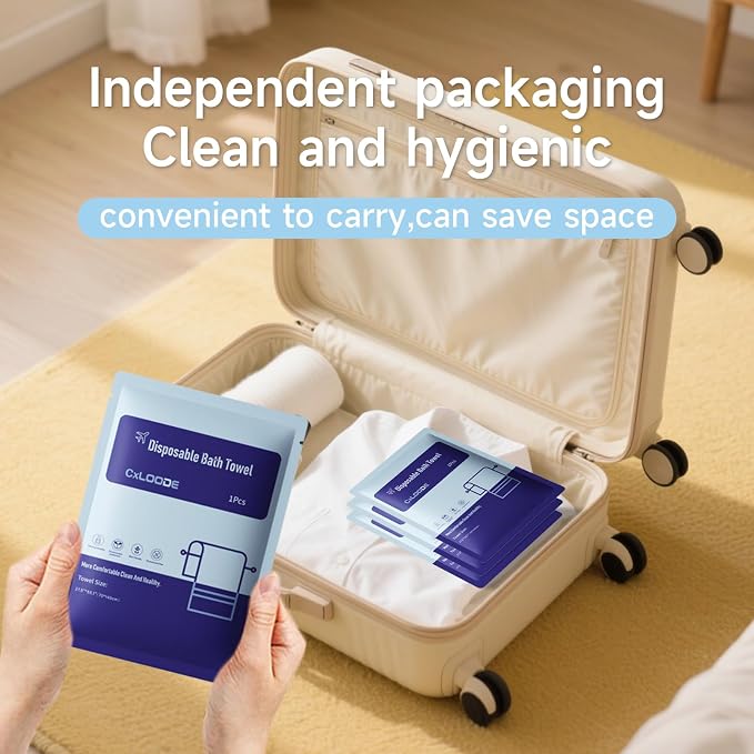 10 PCS Disposable Bath Towels, Large Disposable Towel Tablets Disposable Towels - Image 6