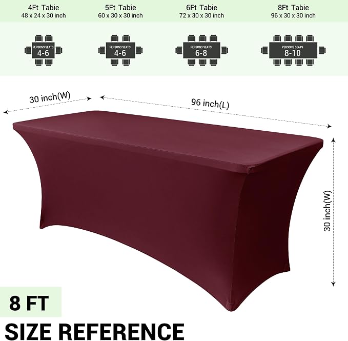 Obstal 8Ft Stretch Spandex Table Cover - Image 4