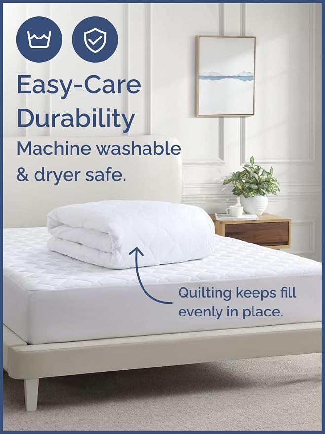 Quilted Fitted Mattress Pad King Size - Image 6