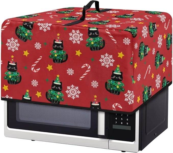 Microwave Ovens Dust Cover, Christmas Cat Polyester Waterproof Countertop by Unknown