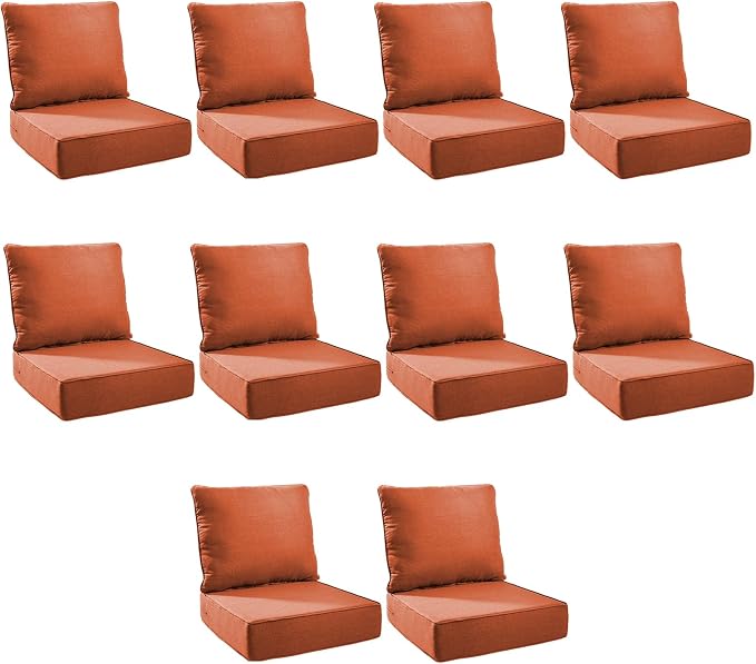 Outdoor Cushion Set for Furniture Patio Furniture, UV Resistant, Water Resistant by PLANNTONNEO