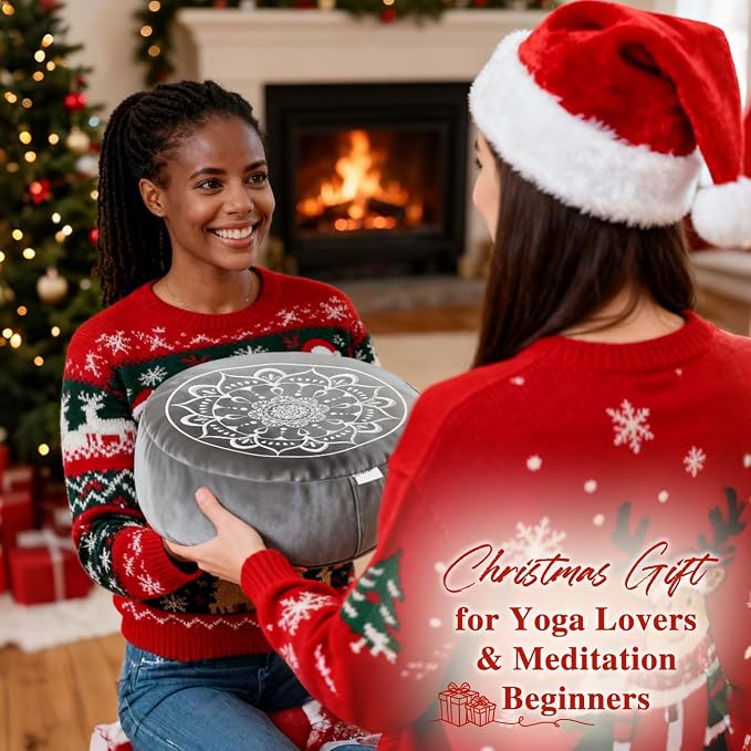 Hihealer Meditation Cushion, Traditional Tibetan Meditation Pillow Velvet Cover - Image 7