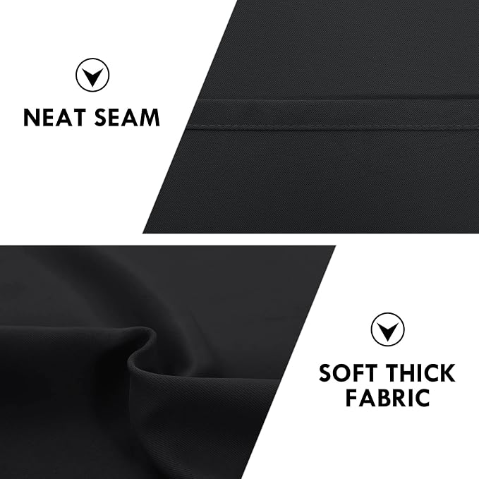 DWCN Black Short Blackout Curtains - Image 5