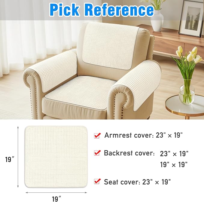 Couch Arm Covers, Sofa Arm Covers, Waterproof Armrest Cover - Image 6
