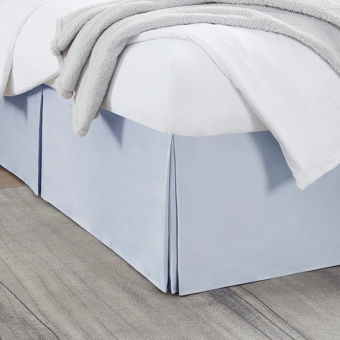 Nestl Ice Blue Twin XL Bed Skirt by Nestl