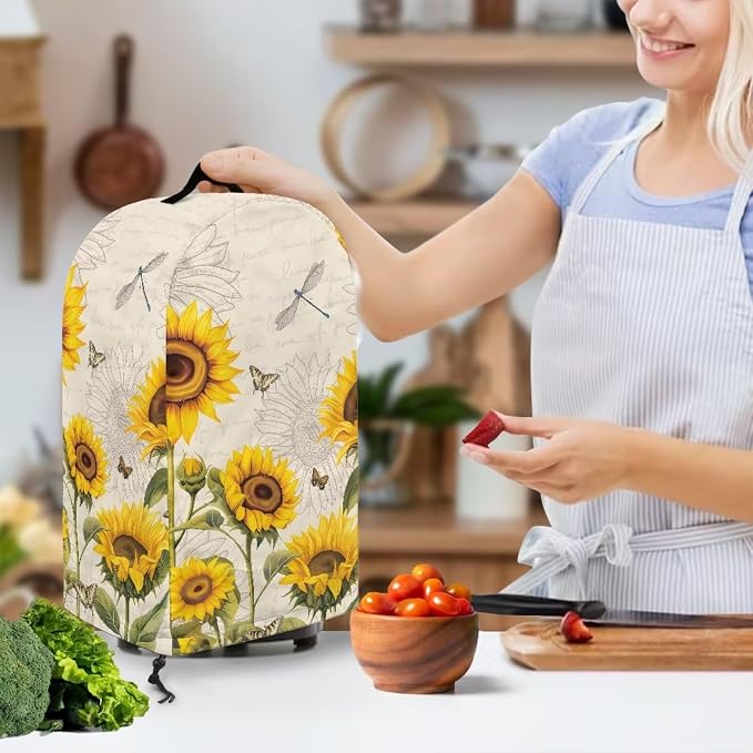 Blender Cover Stand Mixer Covers Dragonfly Sunflower Anti Fingerprint Dust - Image 2
