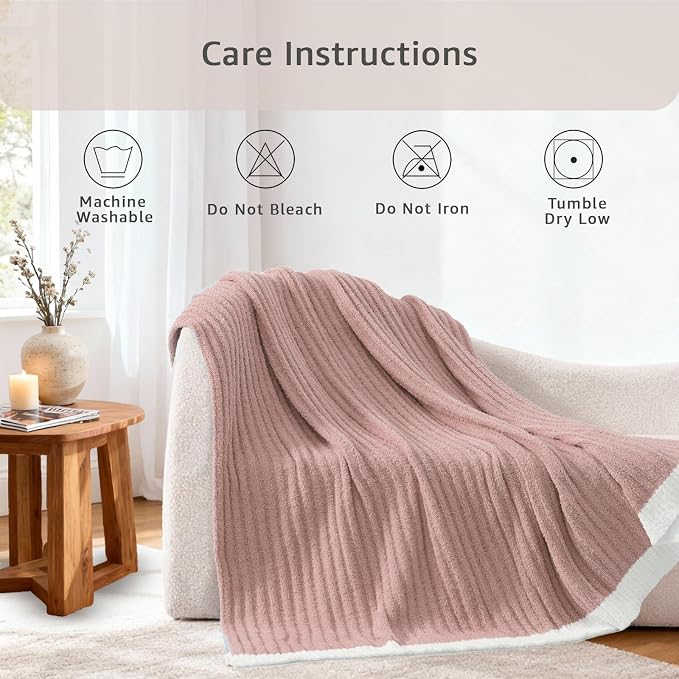 WRENSONGE Striped Throw Blanket, Travel Lightweight Bed Blanket - Image 2