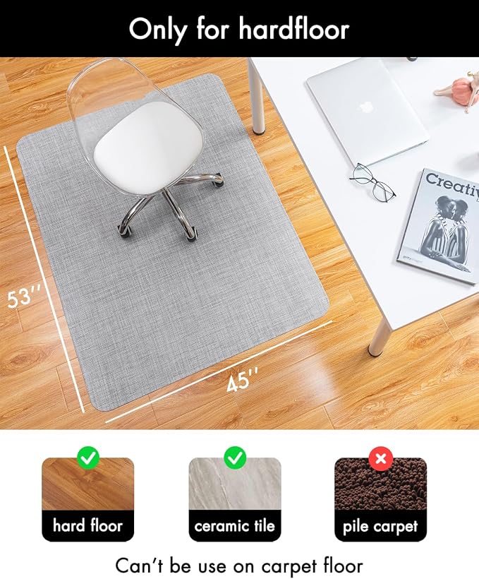 Office Chair Mat for Hardwood Floor Under Desk Computer Rolling Chair Mat for - Image 3